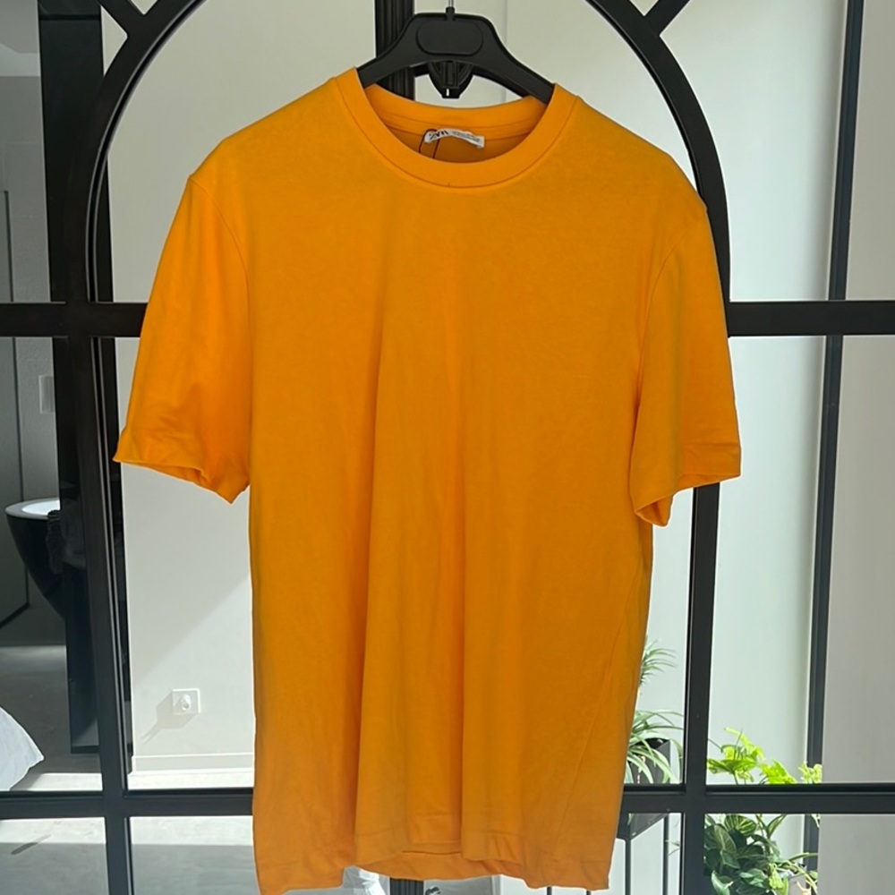 Zara Vibrant Yellow-Orange Short Sleeve Tee